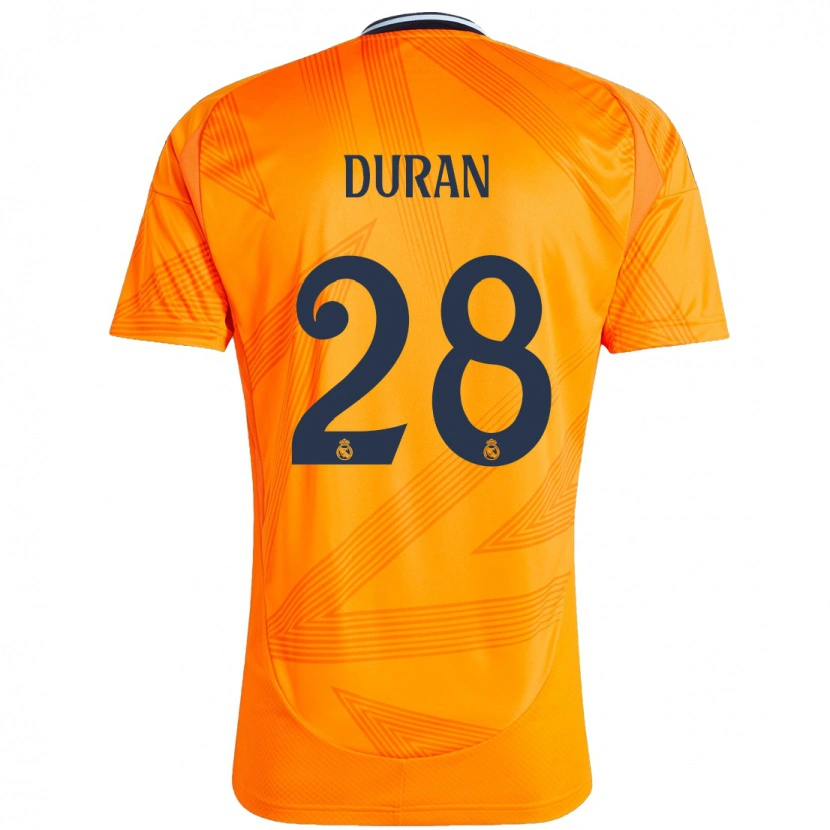Danxen Barn Pol Duran #28 Oransje Bortetrøye Drakt Trøye 2024/25 Skjorter T-Skjorte