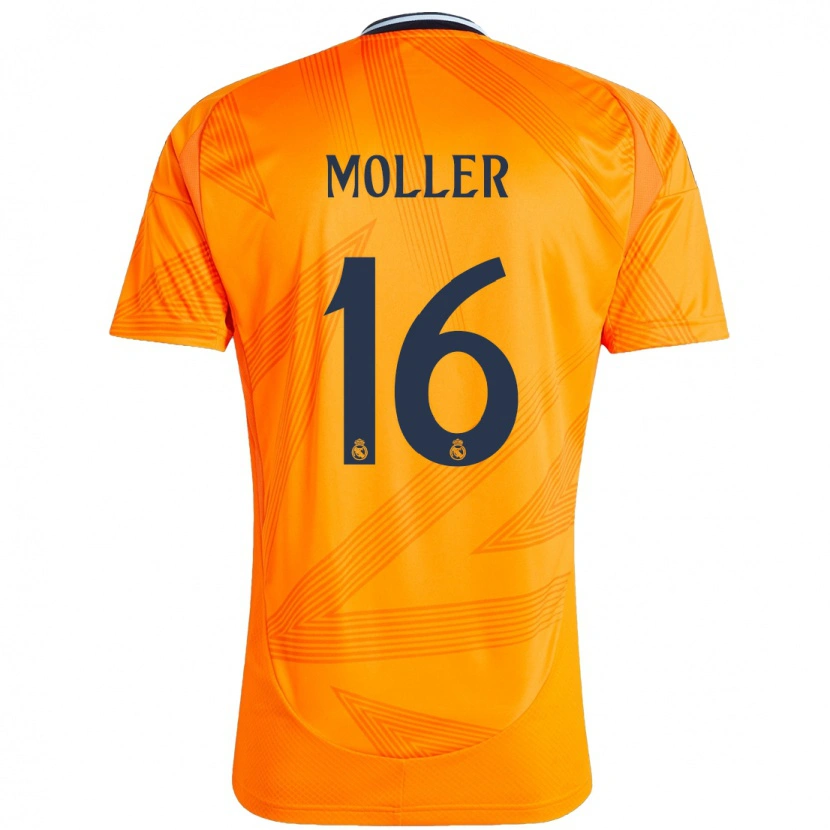 Danxen Barn Caroline Møller #16 Oransje Bortetrøye Drakt Trøye 2024/25 Skjorter T-Skjorte