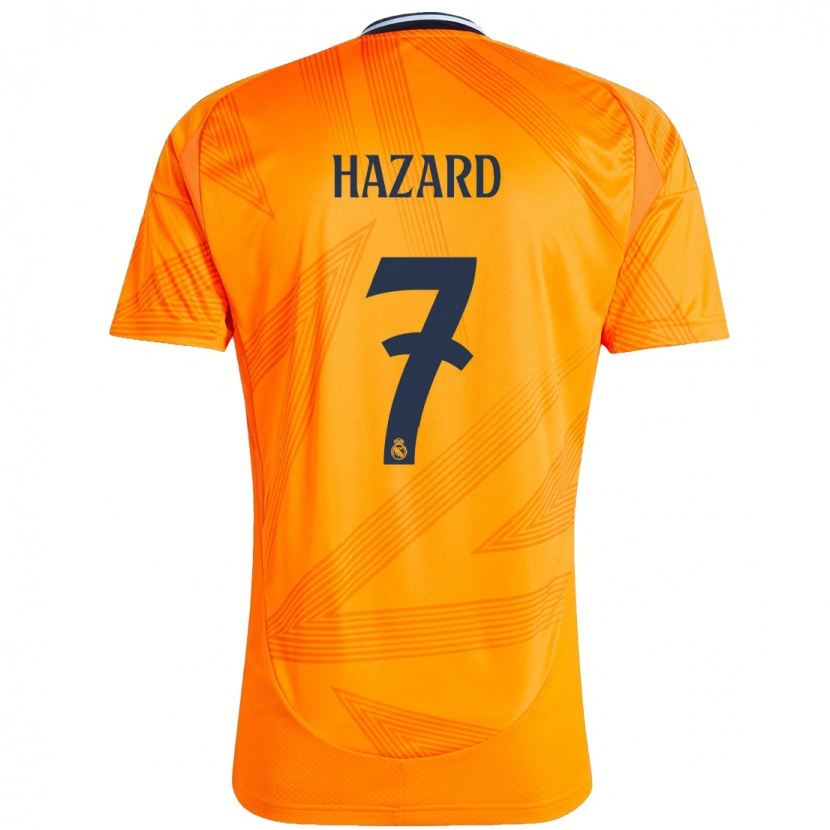 Danxen Barn Eden Hazard #7 Oransje Bortetrøye Drakt Trøye 2024/25 Skjorter T-Skjorte