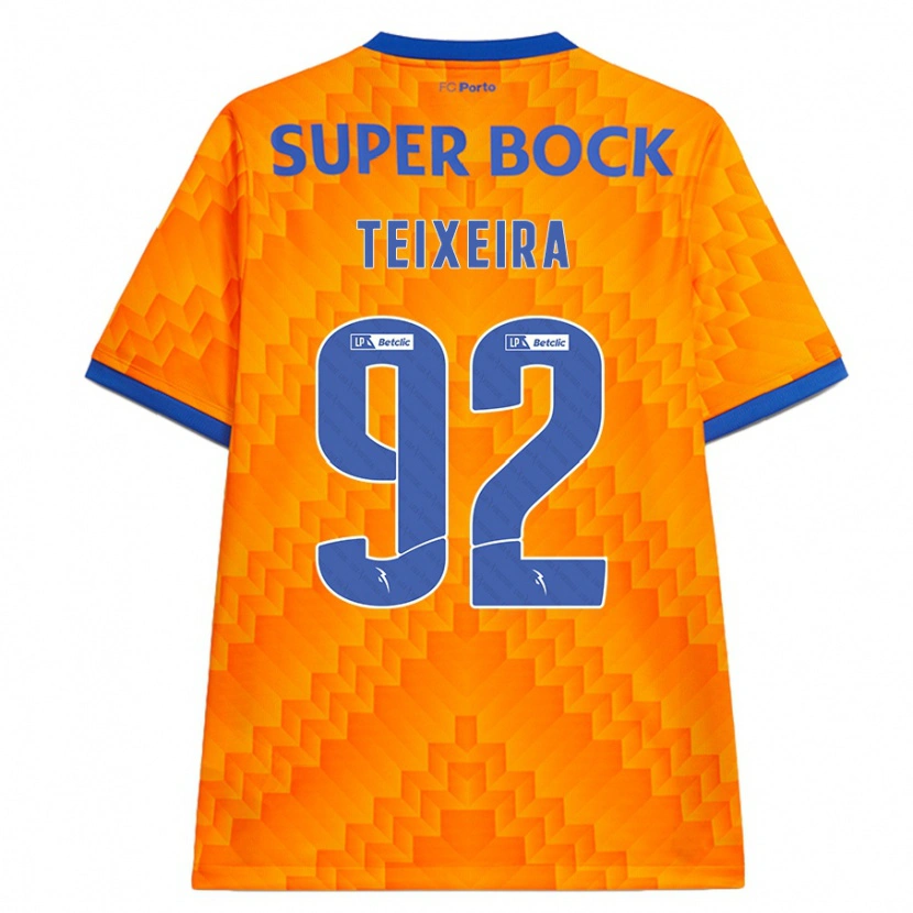 Danxen Barn João Teixeira #92 Oransje Bortetrøye Drakt Trøye 2024/25 Skjorter T-Skjorte