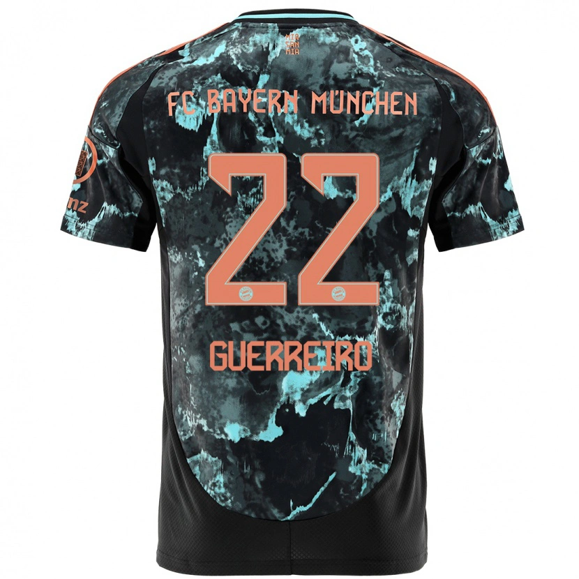 Danxen Barn Raphaël Guerreiro #22 Svart Bortetrøye Drakt Trøye 2024/25 Skjorter T-Skjorte