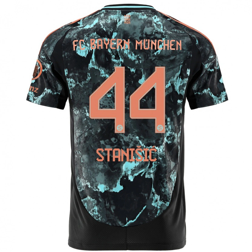 Danxen Barn Josip Stanisic #44 Svart Bortetrøye Drakt Trøye 2024/25 Skjorter T-Skjorte