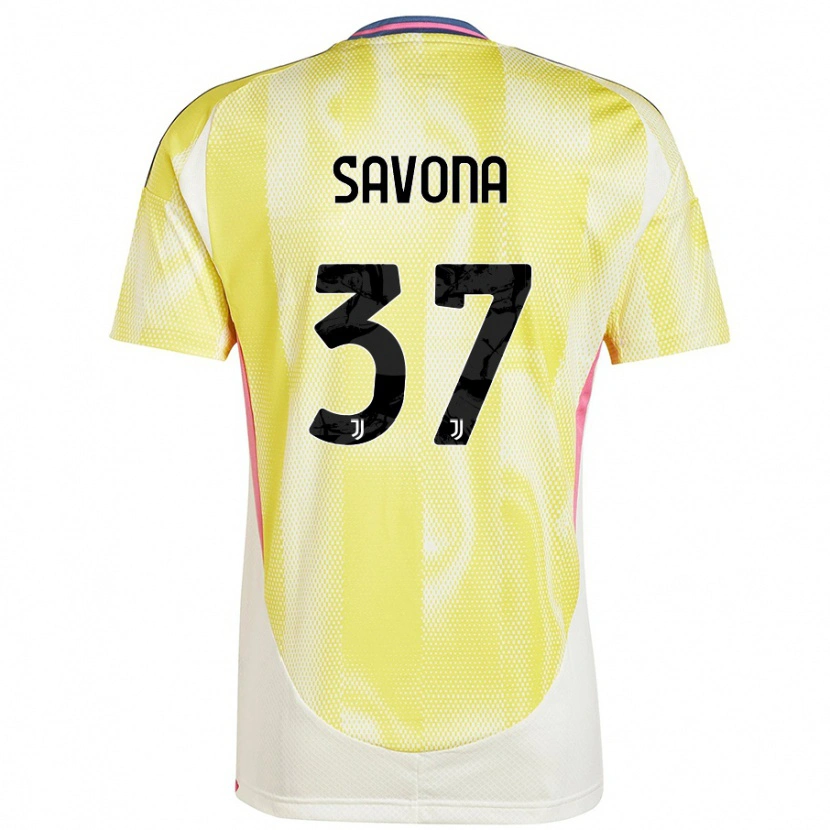 Danxen Barn Nicolò Savona #37 Solgul Bortetrøye Drakt Trøye 2024/25 Skjorter T-Skjorte