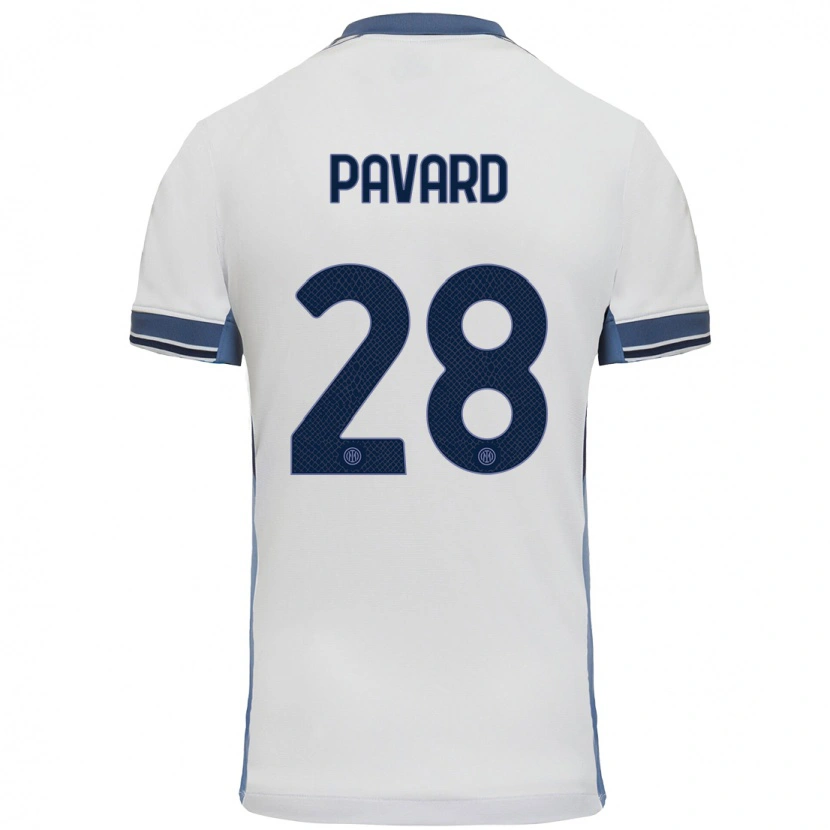 Danxen Barn Benjamin Pavard #28 Hvit Grå Bortetrøye Drakt Trøye 2024/25 Skjorter T-Skjorte