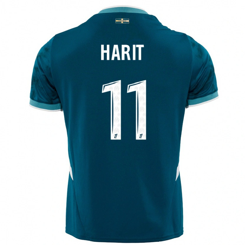 Danxen Barn Amine Harit #11 Turkis Blå Bortetrøye Drakt Trøye 2024/25 Skjorter T-Skjorte