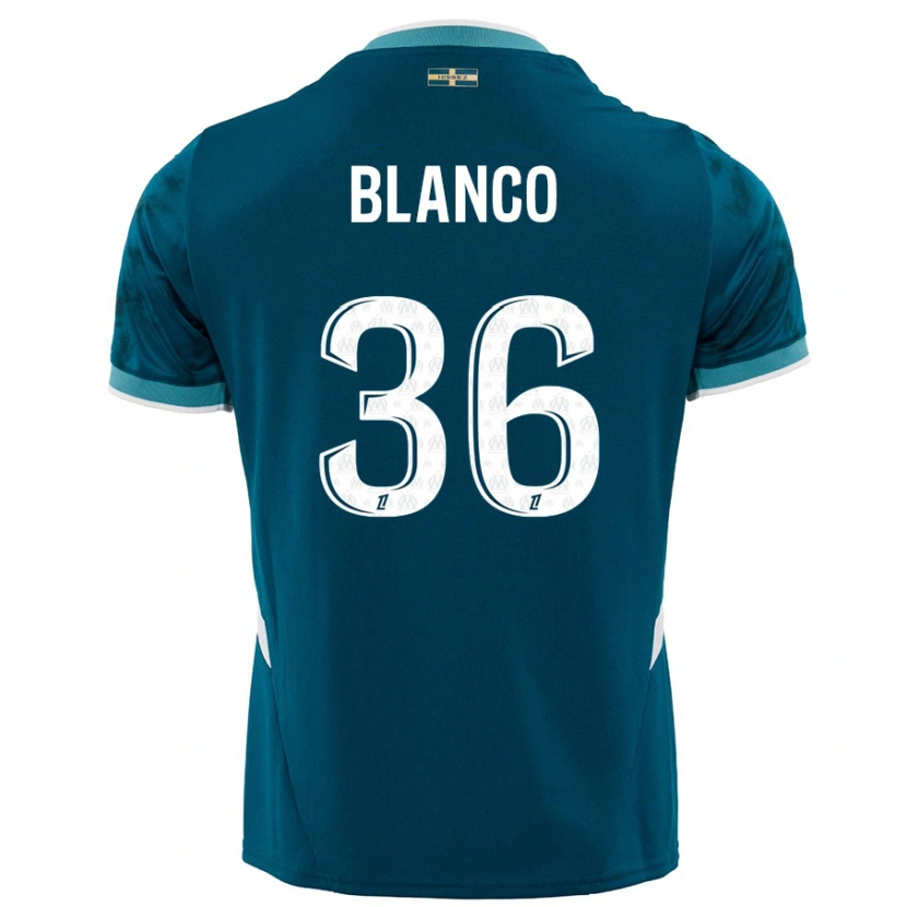 Danxen Barn Rubén Blanco #36 Turkis Blå Bortetrøye Drakt Trøye 2024/25 Skjorter T-Skjorte