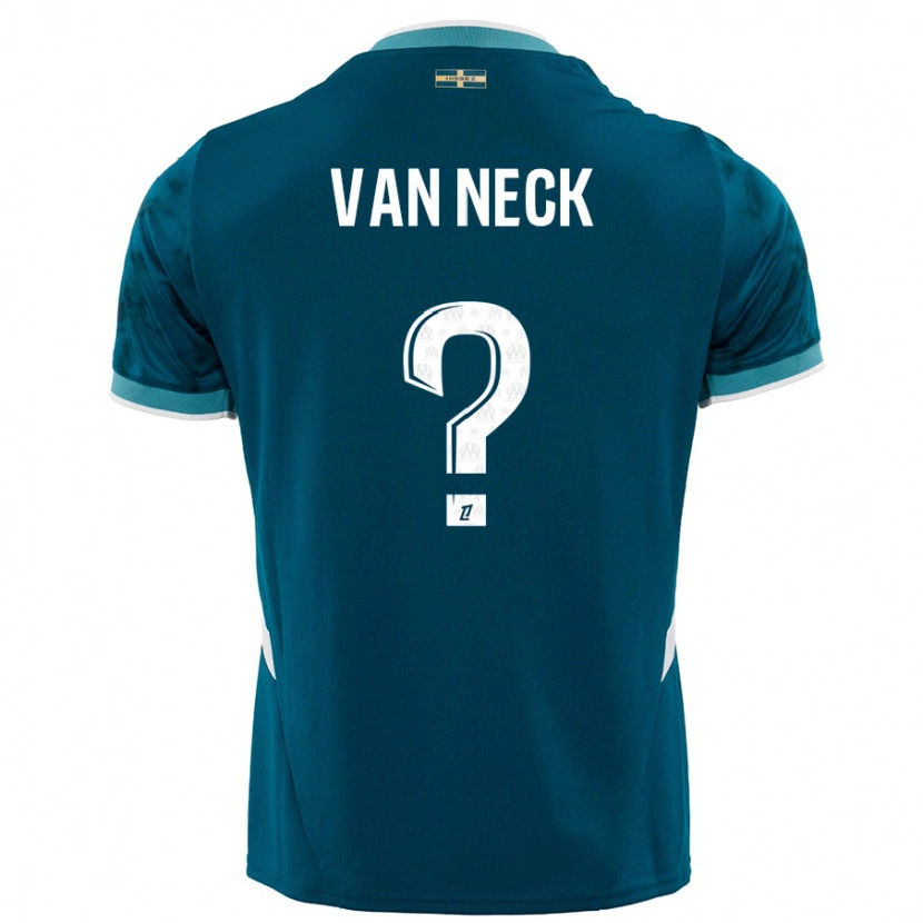 Danxen Barn Jelle Van Neck #0 Turkis Blå Bortetrøye Drakt Trøye 2024/25 Skjorter T-Skjorte