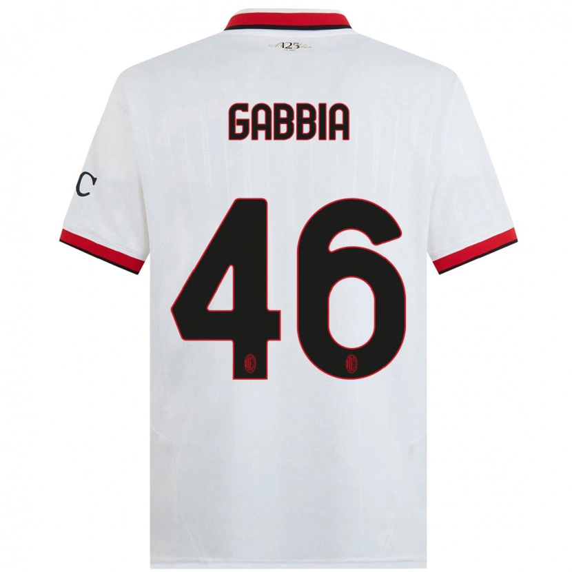 Danxen Barn Matteo Gabbia #46 Hvit Svart Rød Bortetrøye Drakt Trøye 2024/25 Skjorter T-Skjorte