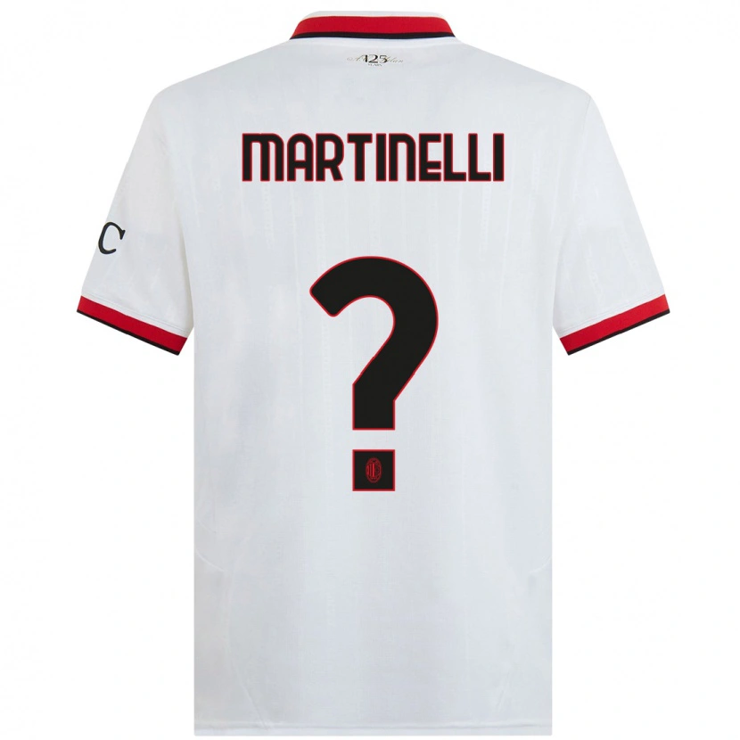 Danxen Barn Riccardo Martinelli #0 Hvit Svart Rød Bortetrøye Drakt Trøye 2024/25 Skjorter T-Skjorte