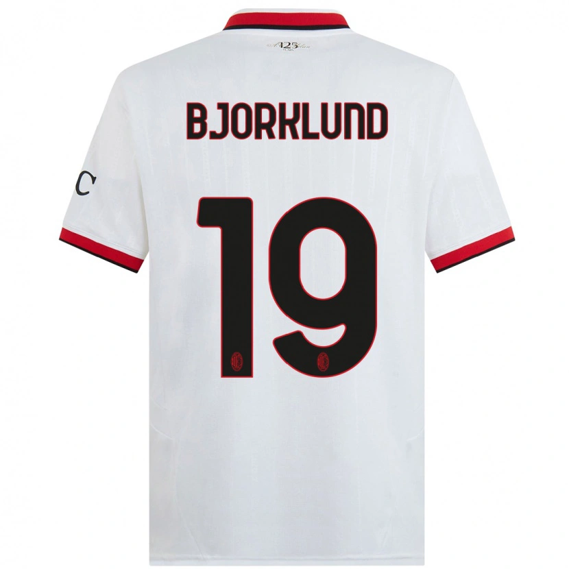 Danxen Barn Lukas Bjorklund #19 Hvit Svart Rød Bortetrøye Drakt Trøye 2024/25 Skjorter T-Skjorte