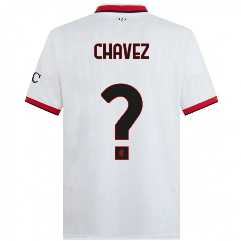 Danxen Barn Maikol Cifuentes Chavez #0 Hvit Svart Rød Bortetrøye Drakt Trøye 2024/25 Skjorter T-Skjorte