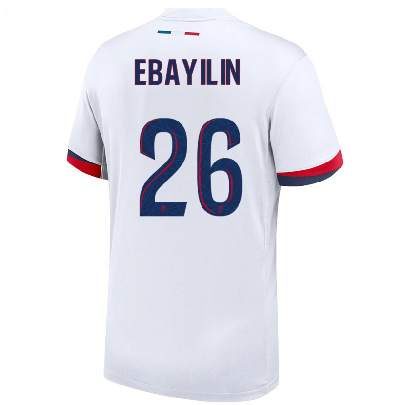 Danxen Barn Anaïs Ebayilin #26 Hvit Blå Rød Bortetrøye Drakt Trøye 2024/25 Skjorter T-Skjorte