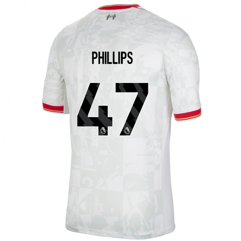 Danxen Barn Nathaniel Phillips #47 Hvit Rød Svart Tredje Sett Drakt Trøye 2024/25 Skjorter T-Skjorte