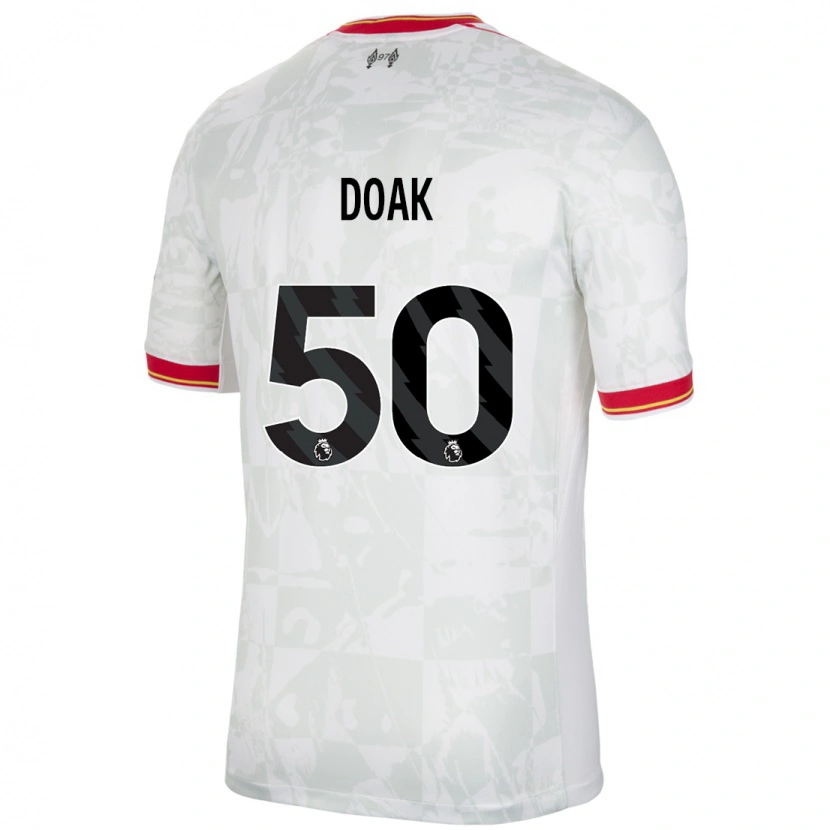 Danxen Barn Ben Doak #50 Hvit Rød Svart Tredje Sett Drakt Trøye 2024/25 Skjorter T-Skjorte