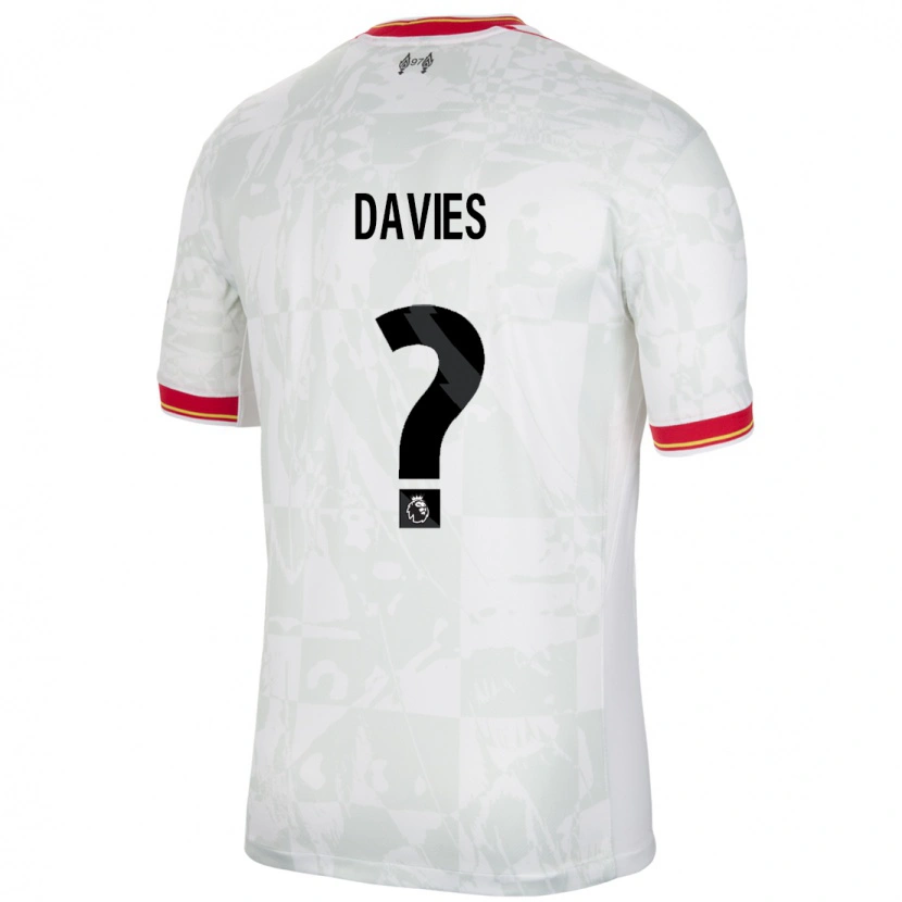 Danxen Barn Harvey Davies #0 Hvit Rød Svart Tredje Sett Drakt Trøye 2024/25 Skjorter T-Skjorte