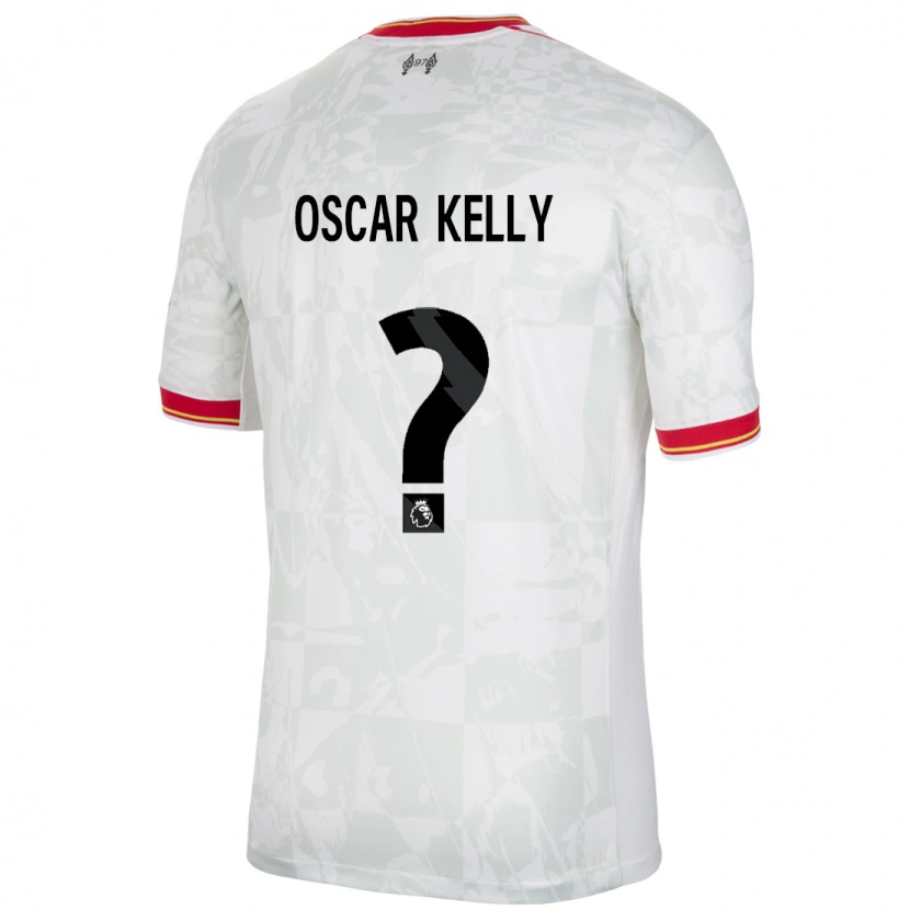 Danxen Barn Oscar Kelly #0 Hvit Rød Svart Tredje Sett Drakt Trøye 2024/25 Skjorter T-Skjorte
