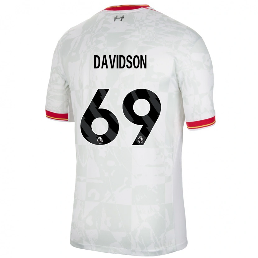 Danxen Barn Josh Davidson #69 Hvit Rød Svart Tredje Sett Drakt Trøye 2024/25 Skjorter T-Skjorte
