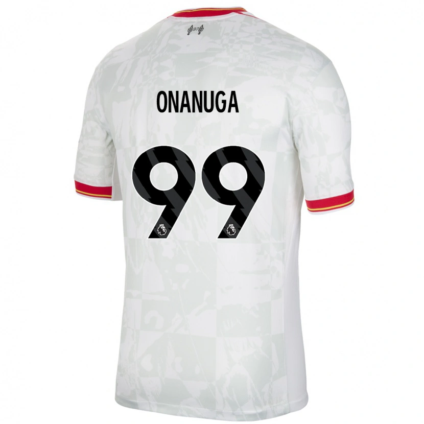 Danxen Barn Fola Onanuga #99 Hvit Rød Svart Tredje Sett Drakt Trøye 2024/25 Skjorter T-Skjorte