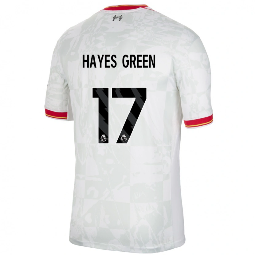 Danxen Barn Charlie Hayes-Green #17 Hvit Rød Svart Tredje Sett Drakt Trøye 2024/25 Skjorter T-Skjorte