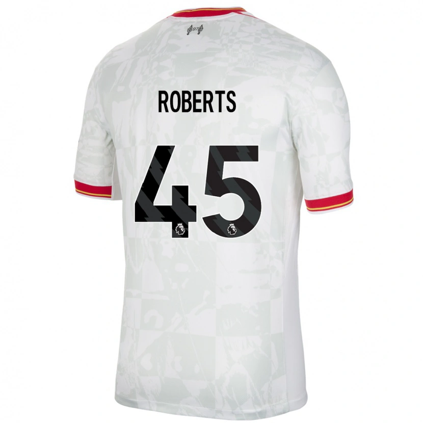 Danxen Barn Iwan Roberts #45 Hvit Rød Svart Tredje Sett Drakt Trøye 2024/25 Skjorter T-Skjorte