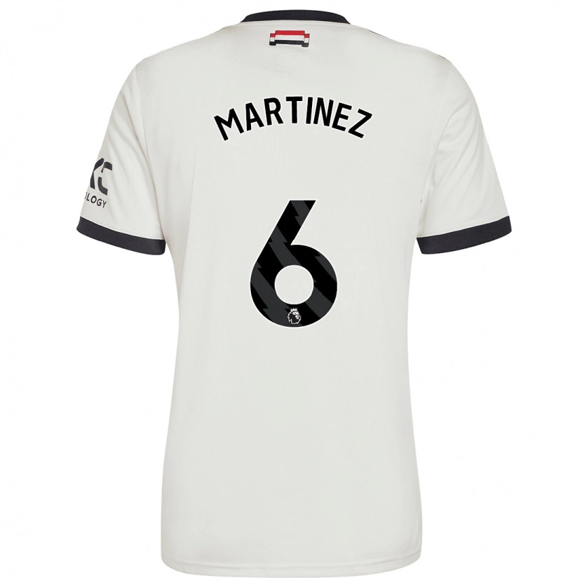 Danxen Barn Lisandro Martínez #6 Off White Tredje Sett Drakt Trøye 2024/25 Skjorter T-Skjorte