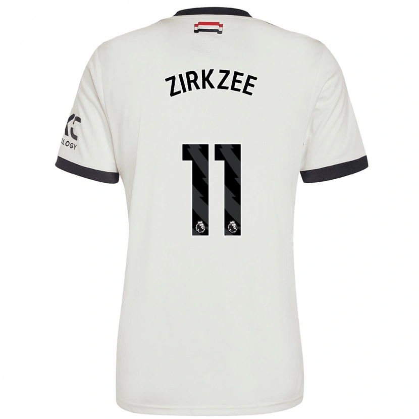 Danxen Barn Joshua Zirkzee #11 Off White Tredje Sett Drakt Trøye 2024/25 Skjorter T-Skjorte