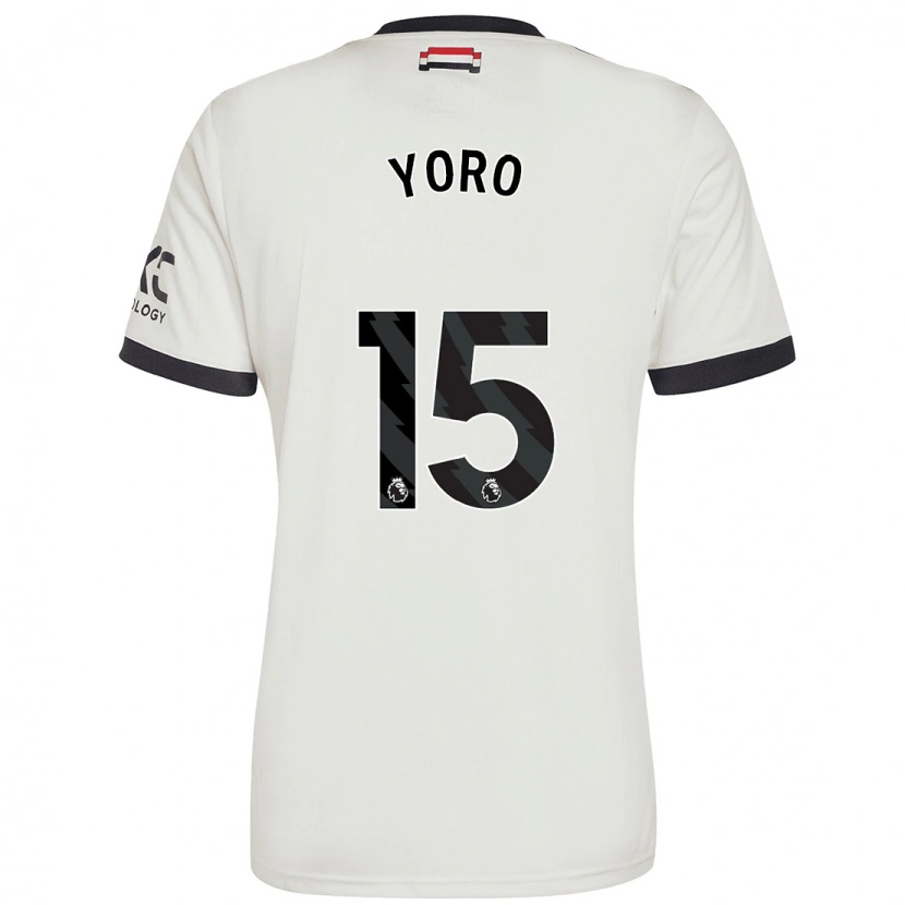 Danxen Barn Leny Yoro #15 Off White Tredje Sett Drakt Trøye 2024/25 Skjorter T-Skjorte