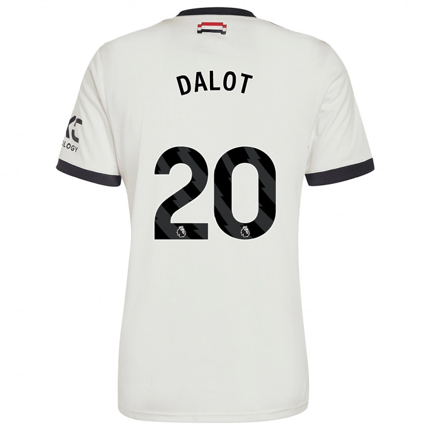 Danxen Barn Diogo Dalot #20 Off White Tredje Sett Drakt Trøye 2024/25 Skjorter T-Skjorte
