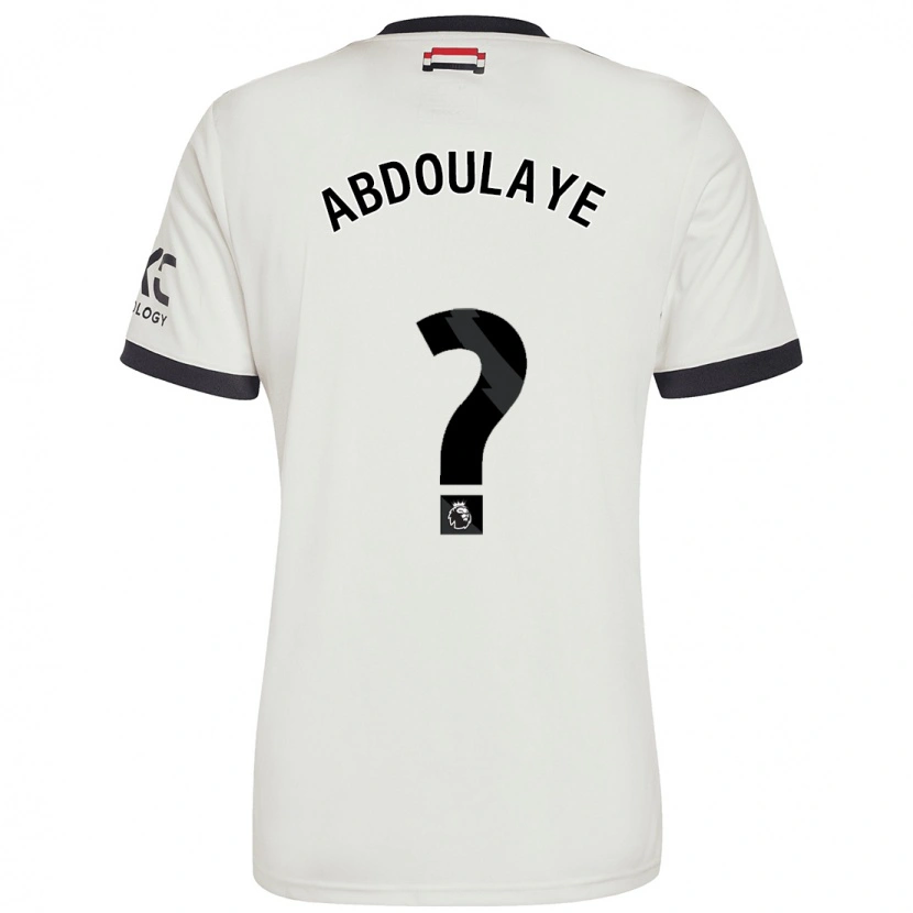 Danxen Barn Douka Abdoulaye #0 Off White Tredje Sett Drakt Trøye 2024/25 Skjorter T-Skjorte
