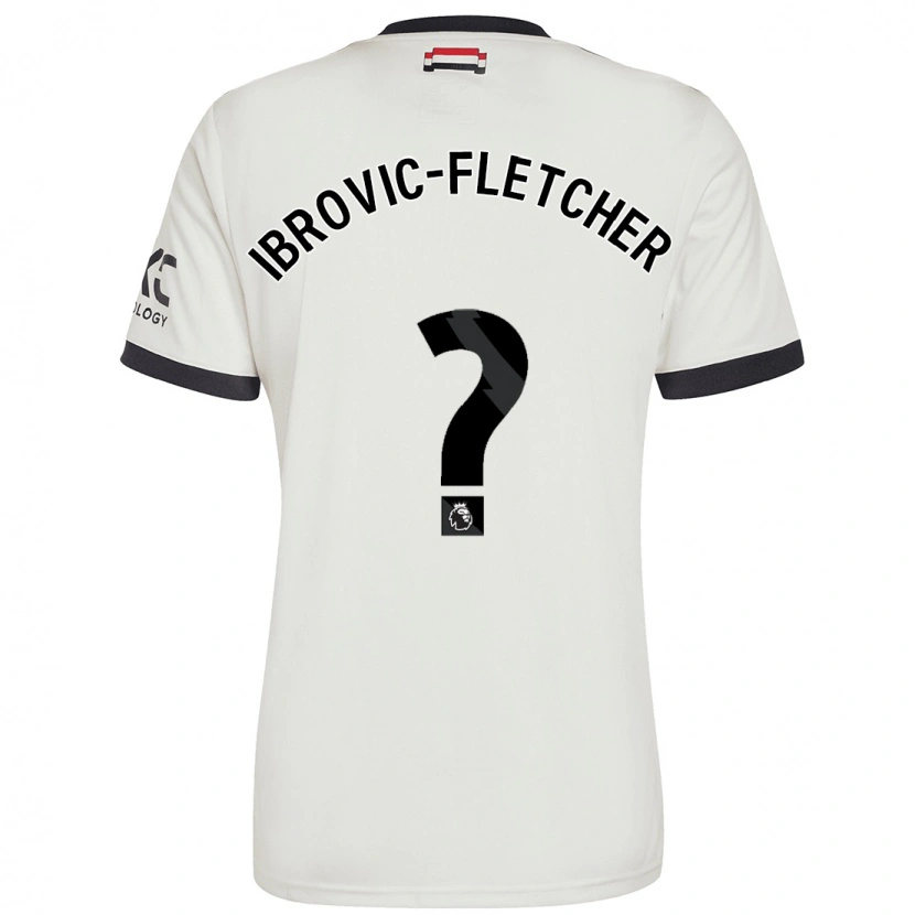 Danxen Barn Edward Ibrovic-Fletcher #0 Off White Tredje Sett Drakt Trøye 2024/25 Skjorter T-Skjorte
