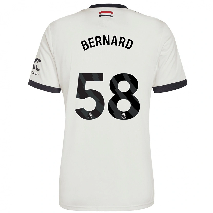 Danxen Barn Bernard #58 Off White Tredje Sett Drakt Trøye 2024/25 Skjorter T-Skjorte
