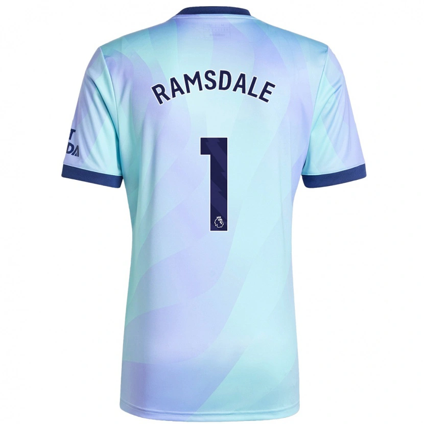 Danxen Barn Aaron Ramsdale #1 Aqua Tredje Sett Drakt Trøye 2024/25 Skjorter T-Skjorte