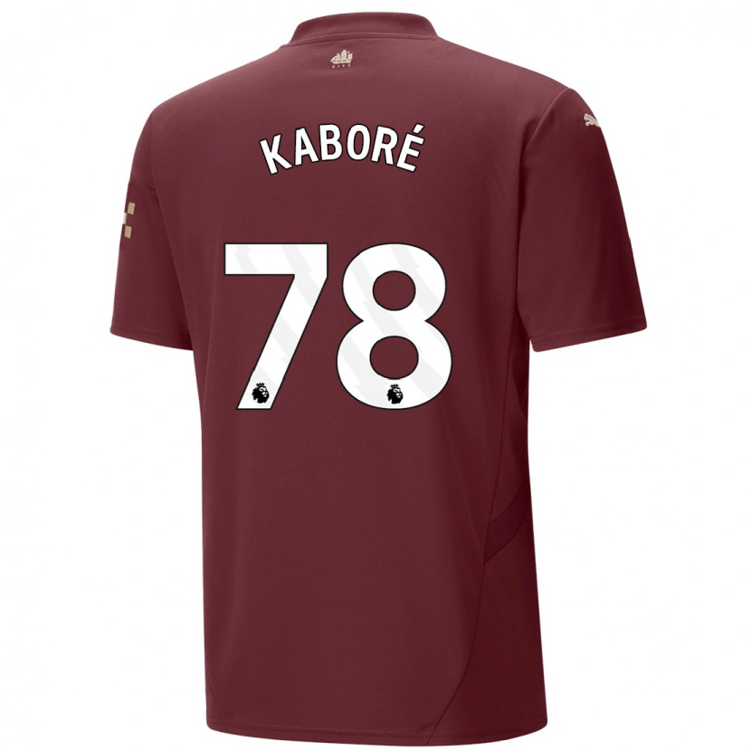 Danxen Barn Issa Kaboré #78 Rødbrun Tredje Sett Drakt Trøye 2024/25 Skjorter T-Skjorte