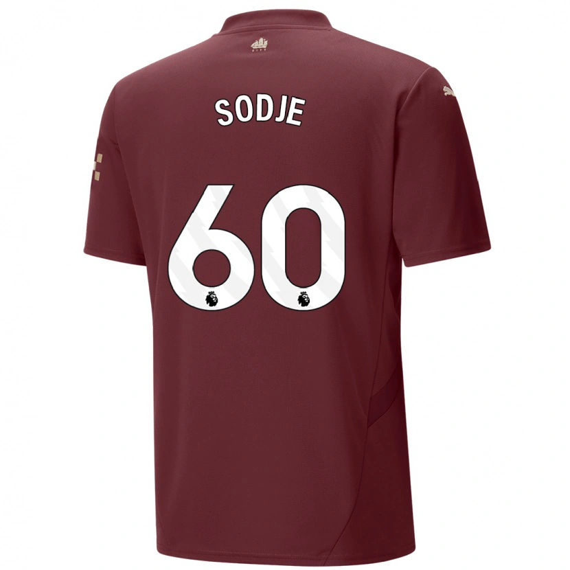 Danxen Barn Tai Sodje #60 Rødbrun Tredje Sett Drakt Trøye 2024/25 Skjorter T-Skjorte