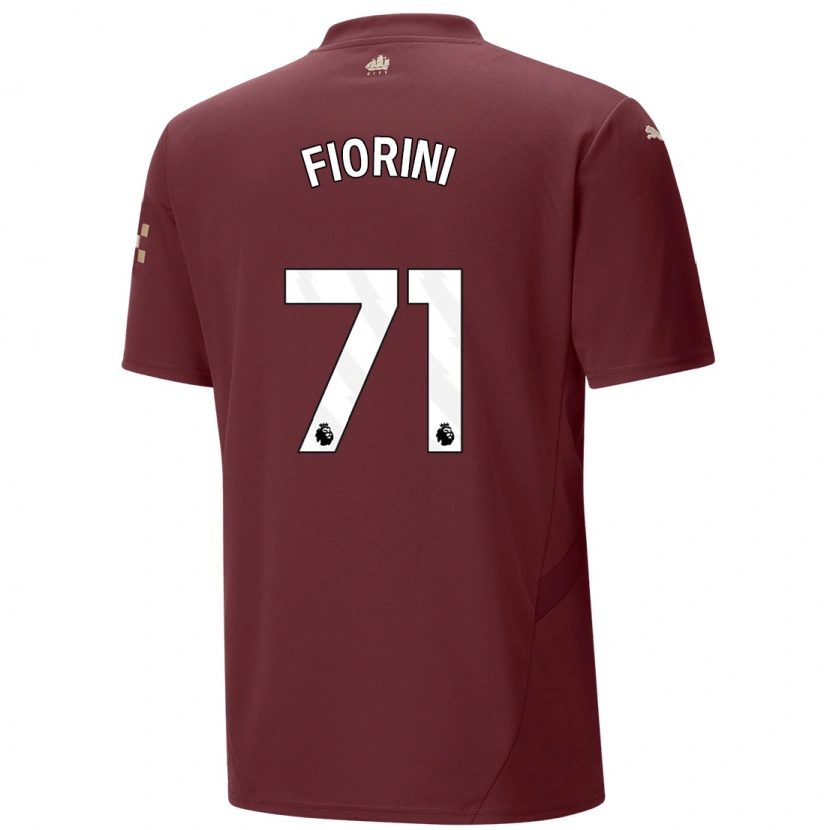 Danxen Barn Lewis Fiorini #71 Rødbrun Tredje Sett Drakt Trøye 2024/25 Skjorter T-Skjorte