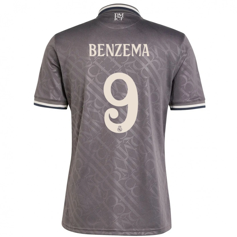 Danxen Barn Karim Benzema #9 Kull Tredje Sett Drakt Trøye 2024/25 Skjorter T-Skjorte