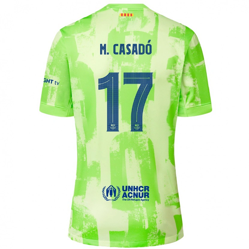 Danxen Barn Marc Casadó #17 Lime Tredje Sett Drakt Trøye 2024/25 Skjorter T-Skjorte