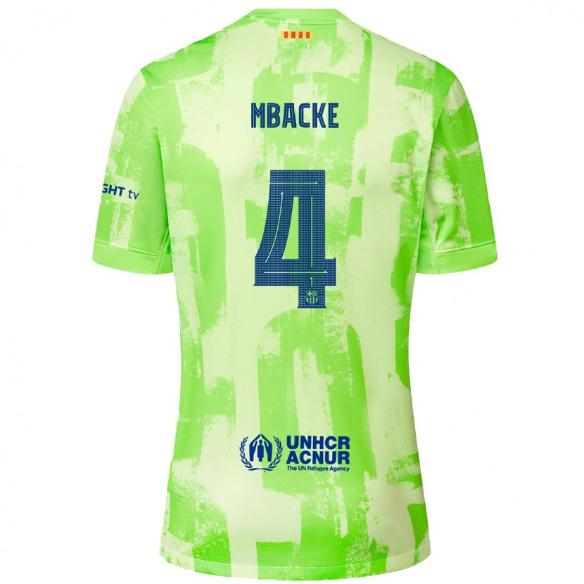 Danxen Barn Mamadou Mbacke #4 Lime Tredje Sett Drakt Trøye 2024/25 Skjorter T-Skjorte