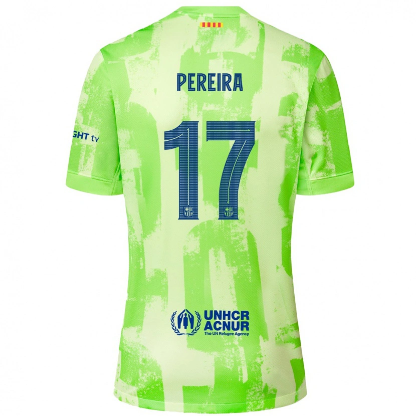 Danxen Barn Andrea Pereira #17 Lime Tredje Sett Drakt Trøye 2024/25 Skjorter T-Skjorte