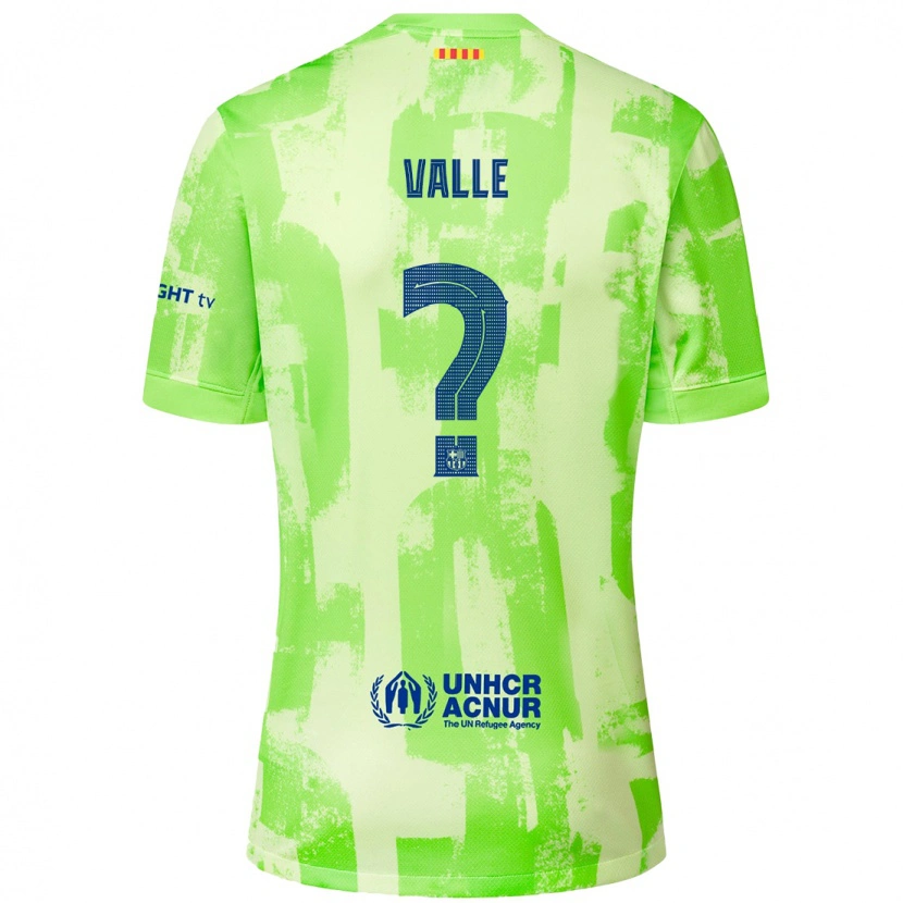 Danxen Barn Alex Valle #0 Lime Tredje Sett Drakt Trøye 2024/25 Skjorter T-Skjorte