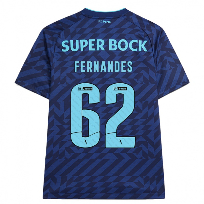 Danxen Barn Rodrigo Fernandes #62 Marineblå Tredje Sett Drakt Trøye 2024/25 Skjorter T-Skjorte