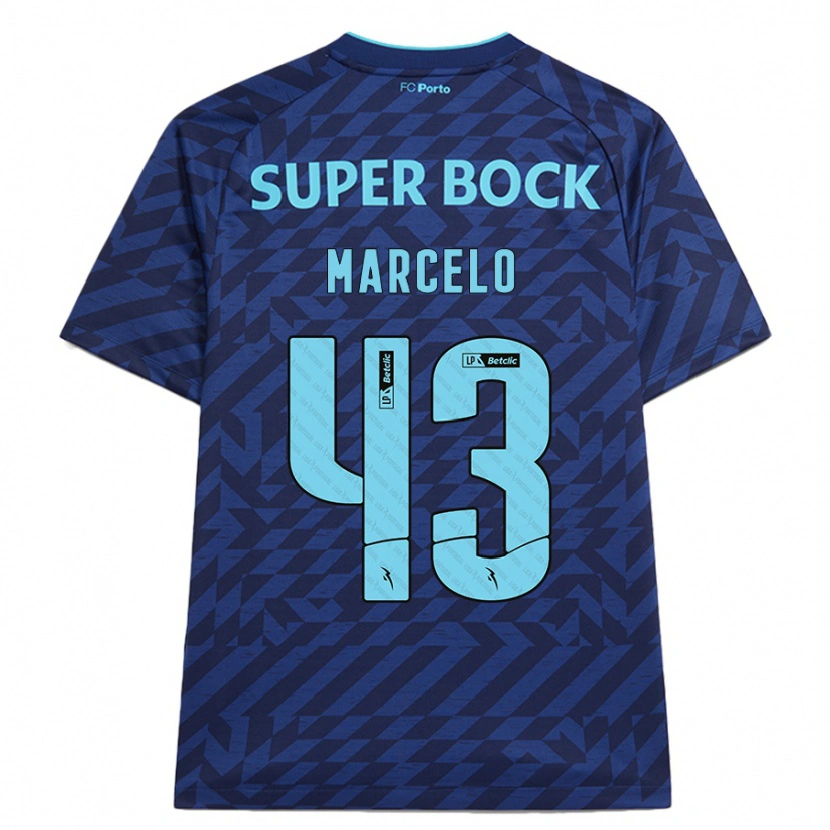 Danxen Barn Joao Marcelo #43 Marineblå Tredje Sett Drakt Trøye 2024/25 Skjorter T-Skjorte