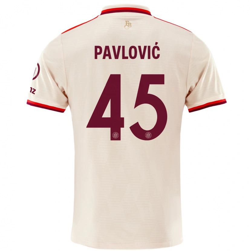 Danxen Barn Aleksandar Pavlovic #45 Sengetøy Tredje Sett Drakt Trøye 2024/25 Skjorter T-Skjorte
