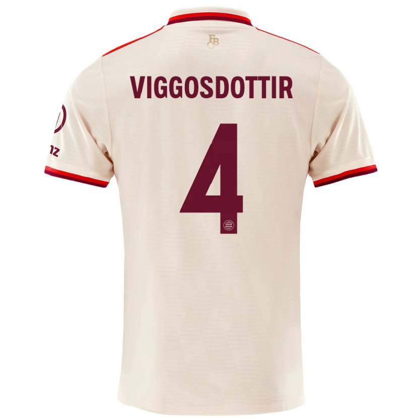 Danxen Barn Glódís Perla Viggósdóttir #4 Sengetøy Tredje Sett Drakt Trøye 2024/25 Skjorter T-Skjorte