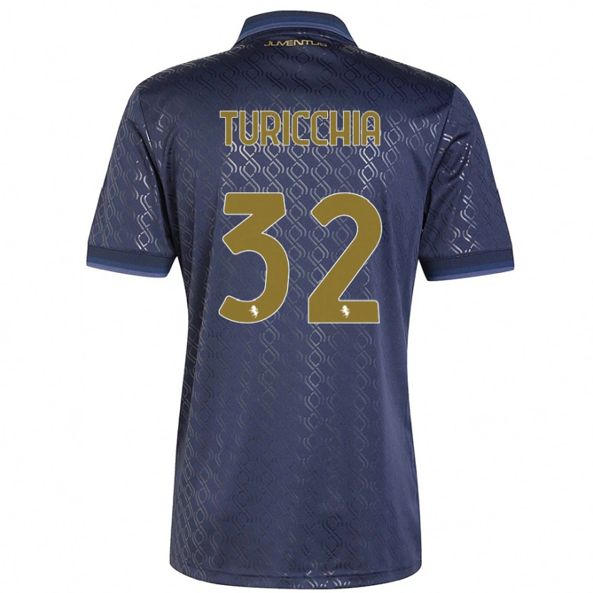 Danxen Barn Riccardo Turicchia #32 Marineblå Tredje Sett Drakt Trøye 2024/25 Skjorter T-Skjorte
