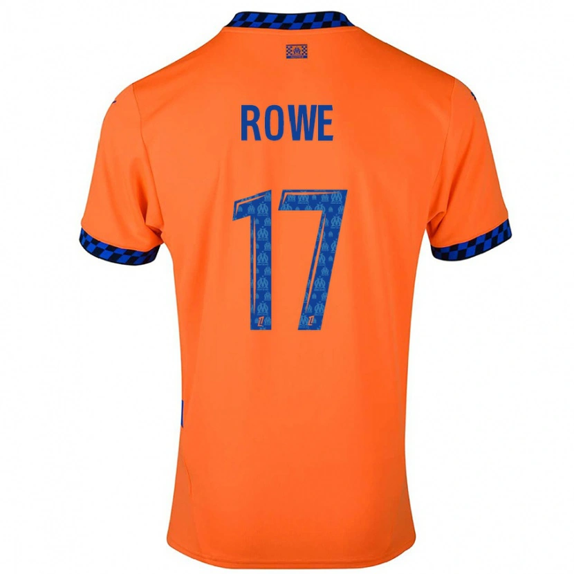 Danxen Barn Jonathan Rowe #17 Oransje Mørkeblå Tredje Sett Drakt Trøye 2024/25 Skjorter T-Skjorte