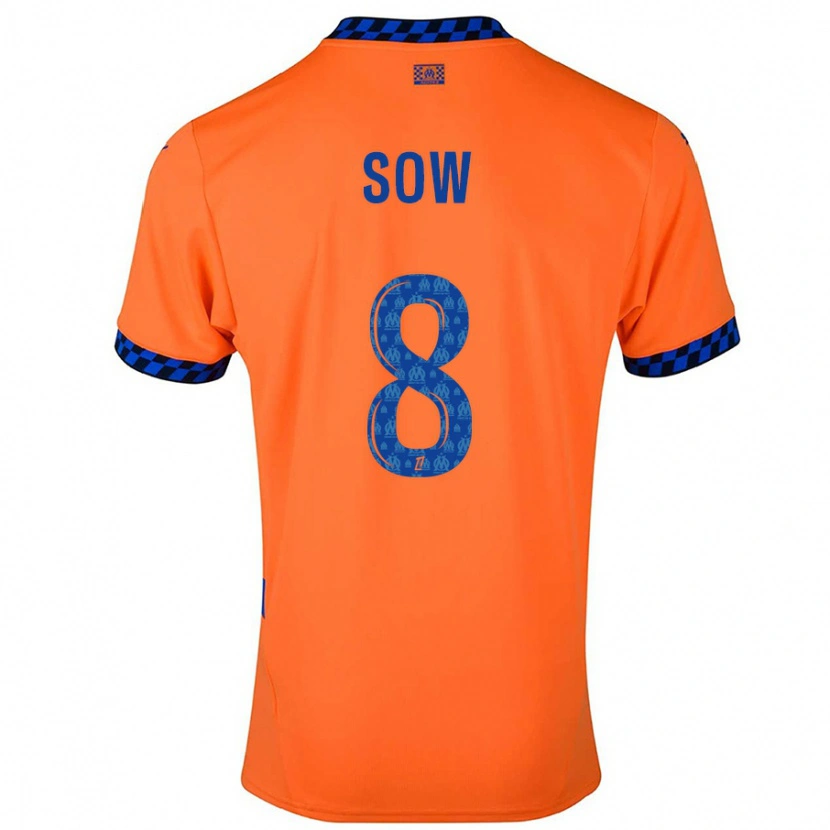 Danxen Barn Mbayang Sow #8 Oransje Mørkeblå Tredje Sett Drakt Trøye 2024/25 Skjorter T-Skjorte