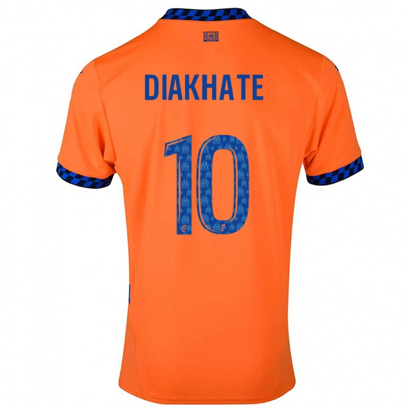 Danxen Barn Ndeye Awa Diakhaté #10 Oransje Mørkeblå Tredje Sett Drakt Trøye 2024/25 Skjorter T-Skjorte