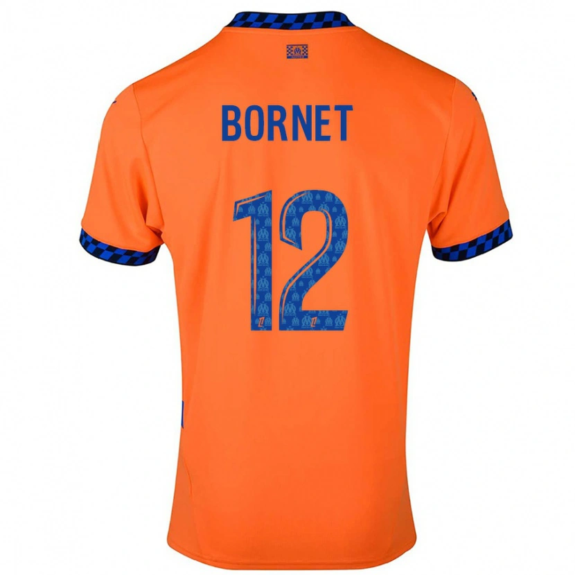Danxen Barn Camille Bornet #12 Oransje Mørkeblå Tredje Sett Drakt Trøye 2024/25 Skjorter T-Skjorte