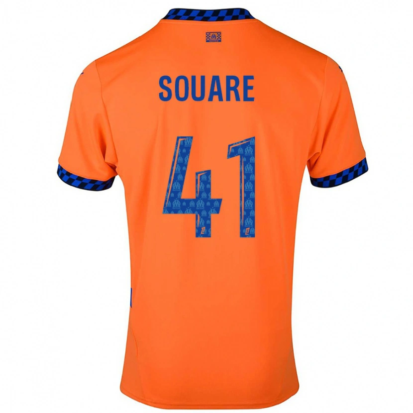 Danxen Barn Cheick Souare #41 Oransje Mørkeblå Tredje Sett Drakt Trøye 2024/25 Skjorter T-Skjorte